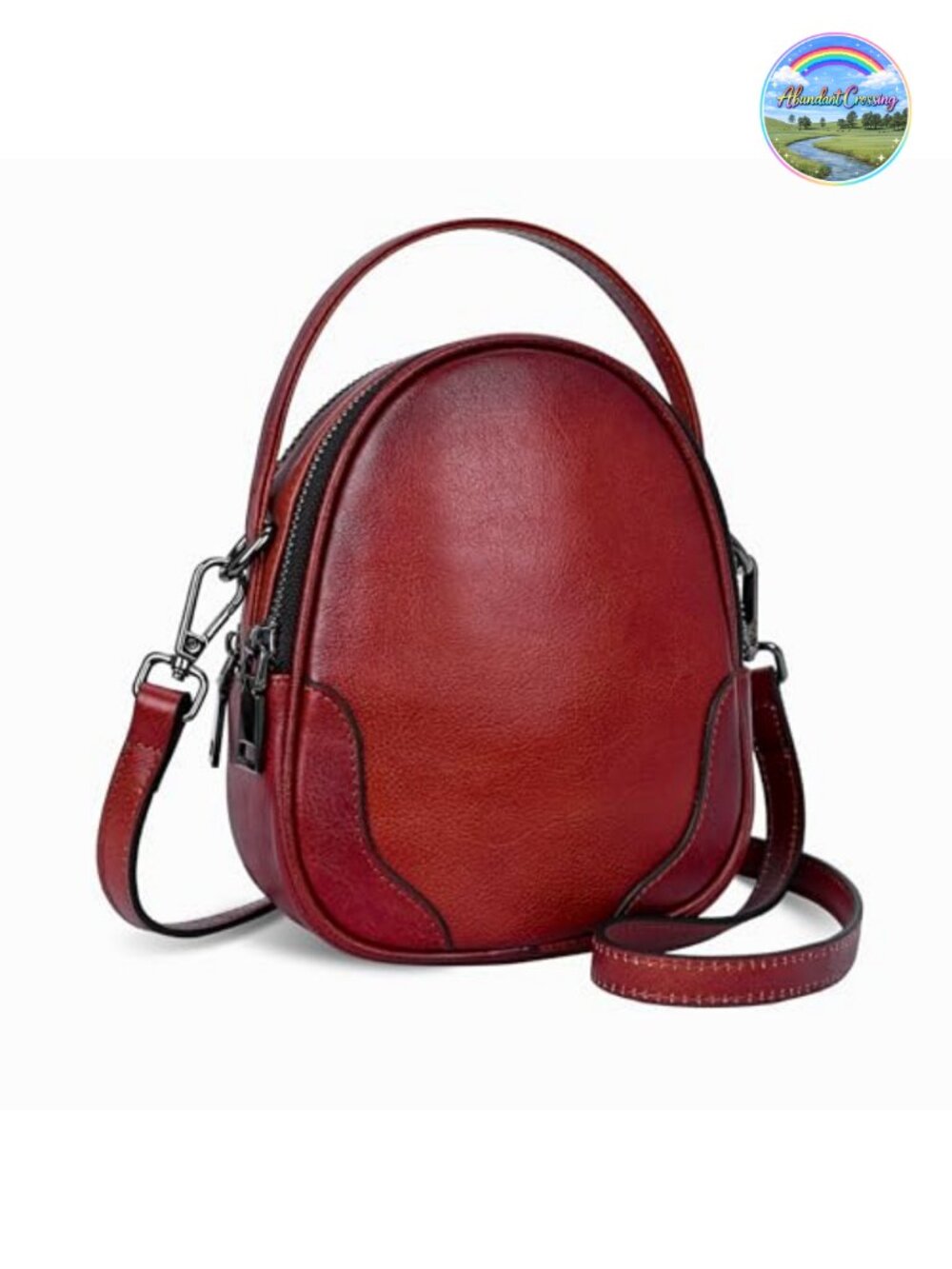 Vegetable-Tanned Leather Crossbody Bag RFID Small Shoulder Purse